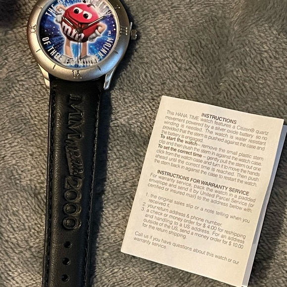 Vintage M&M stuffed and watch from 1998. - Picture 9 of 10